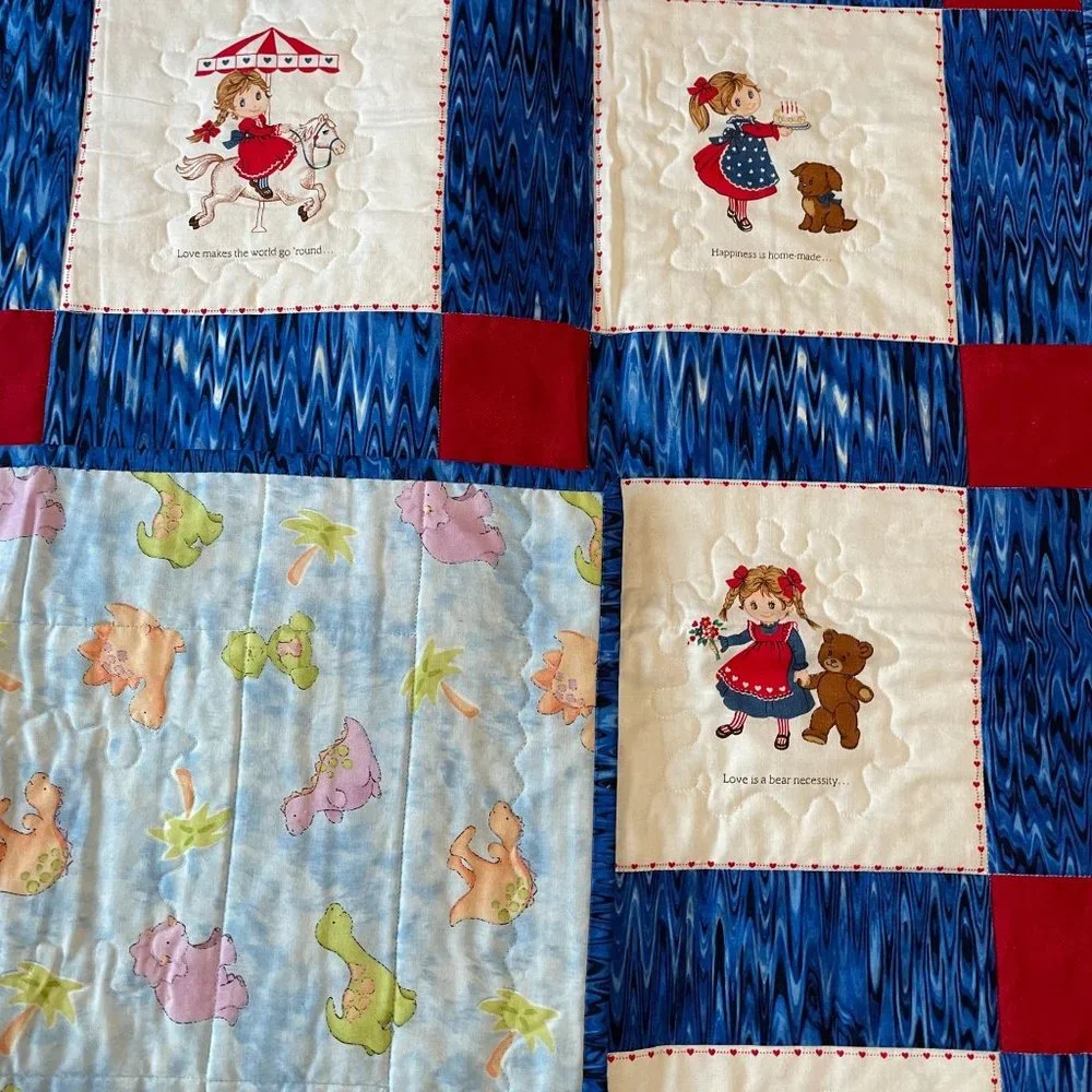 Handmade Quilt Little Boy & Girl Baby Crib Nursery Play Mat Activity Blanket